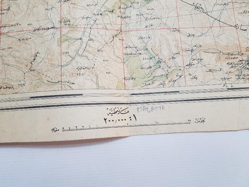 OSMANLICA SİVAS DİVRİĞİ DERSİM MALATYA HARİTASI 