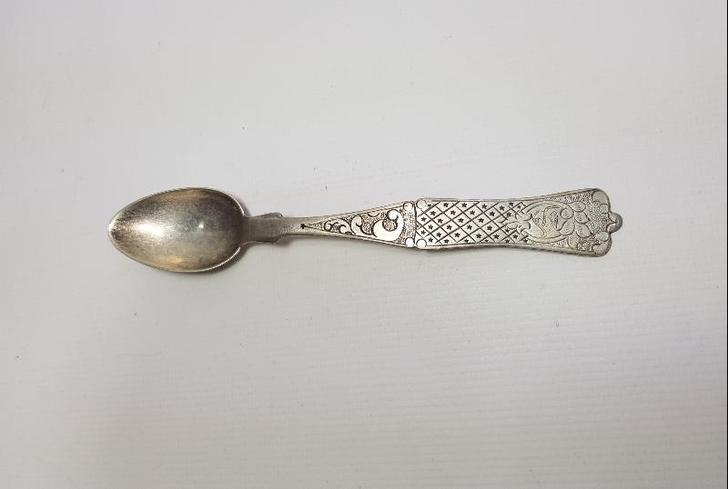 OSMANLICA YAZILI GÜMÜŞ TATLI KAŞIĞI