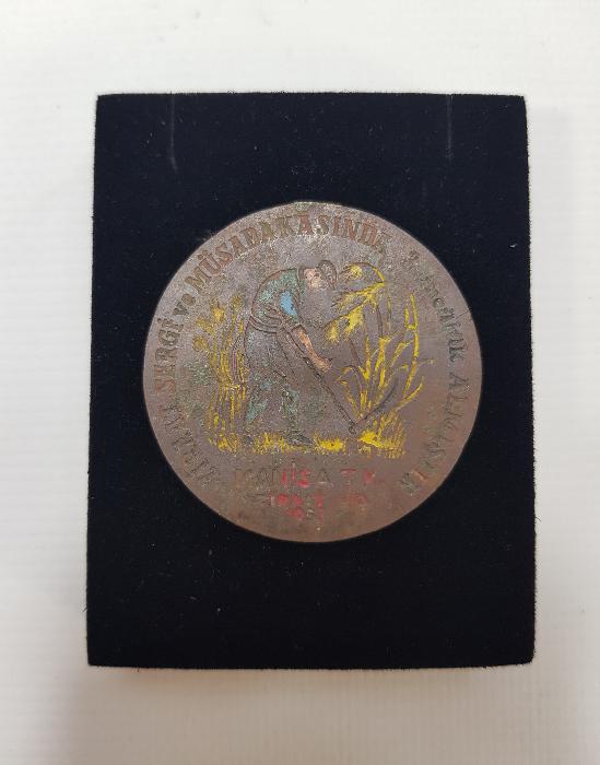 1953 MANİSA ZİRAAT MÜDÜRLÜĞÜ ZİRAAT MÜSABAKASI ÜÇÜNCÜLÜK MADALYASI 