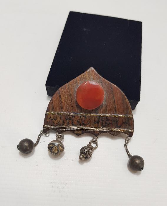 OSMANLICA YAZILI AKİK TAŞLI TILSIM KOLYE 