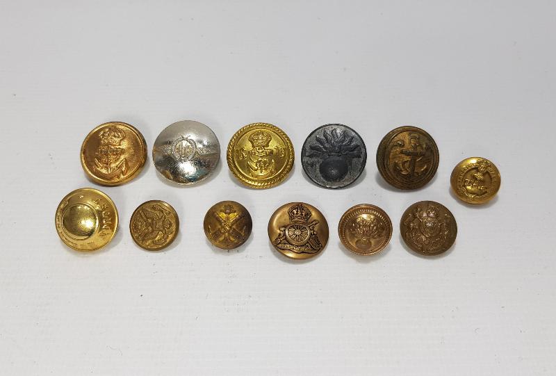 1. DÜNYA SAVAŞI DÖNEMİ ÇOK NADİR BİR DÜZİNE SUBAY DÜĞMESİ