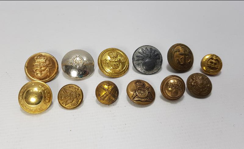 1. DÜNYA SAVAŞI DÖNEMİ ÇOK NADİR BİR DÜZİNE SUBAY DÜĞMESİ