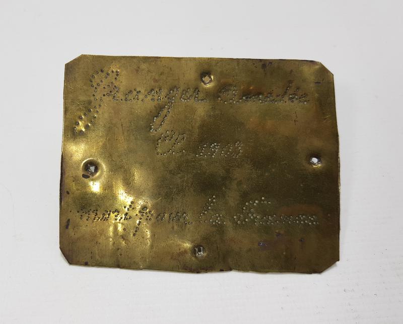 1903 TARİHLİ METAL PLAKA