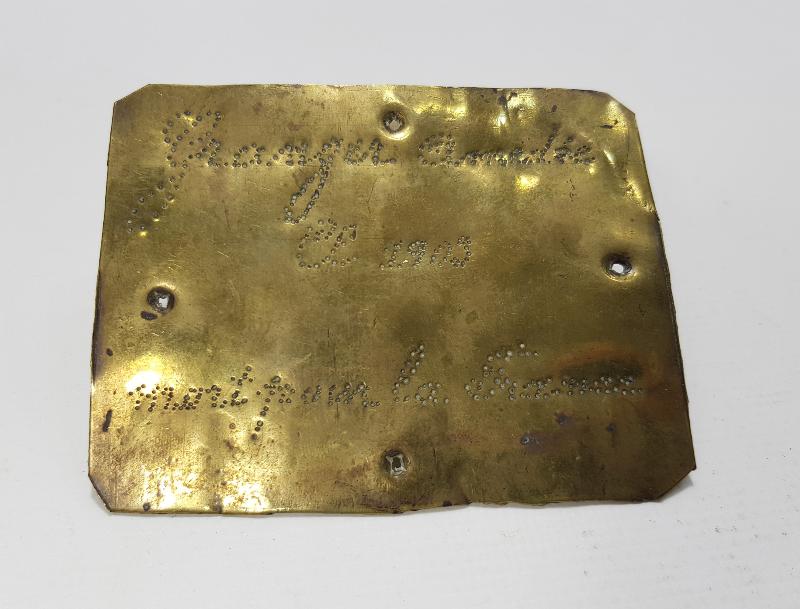 1903 TARİHLİ METAL PLAKA