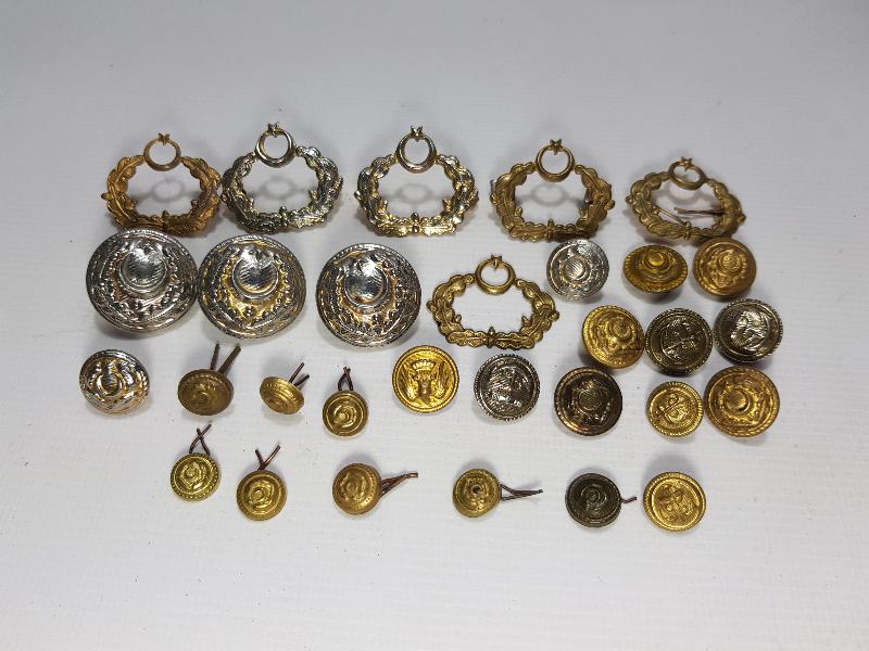 30 ADET ASKERİ KOKART VE DÜĞME LOTU