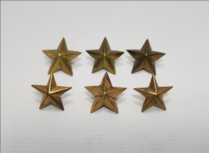 OSMANLI DÖNEMİ VE TC İLK DÖNEM 6 ADET SUBAY RÜTBE YILDIZI