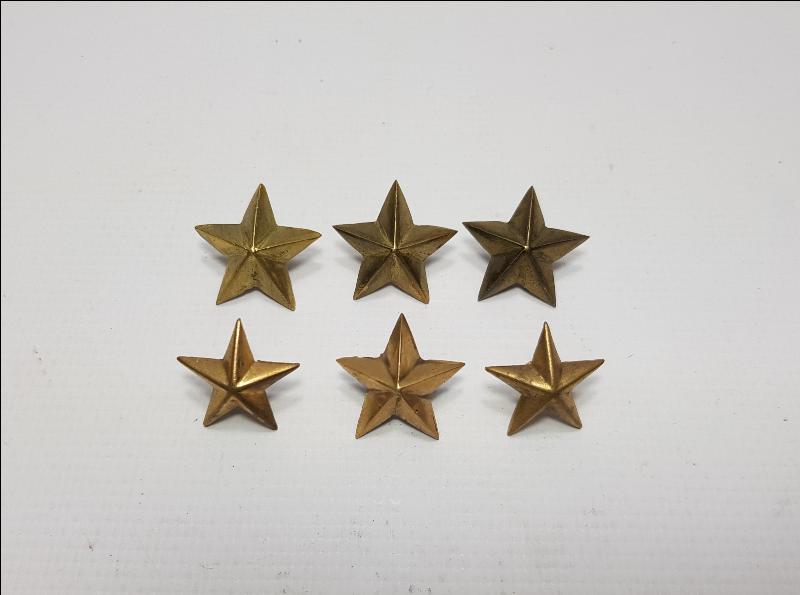 OSMANLI DÖNEMİ VE TC İLK DÖNEM 6 ADET SUBAY RÜTBE YILDIZI