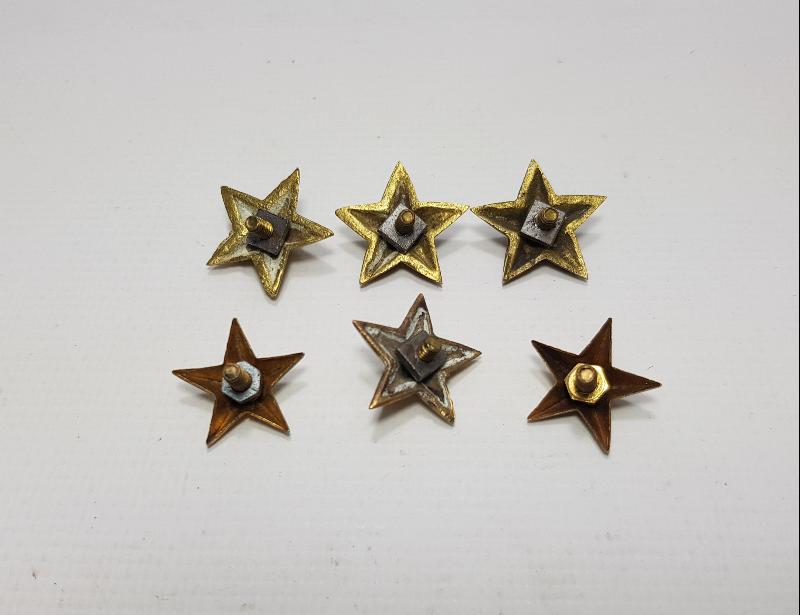 OSMANLI DÖNEMİ VE TC İLK DÖNEM 6 ADET SUBAY RÜTBE YILDIZI