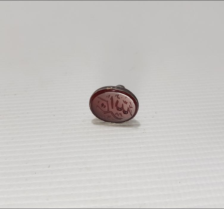 OSMANLICA YAZILI AKİK TAŞLI GÜMÜŞ MÜHÜR