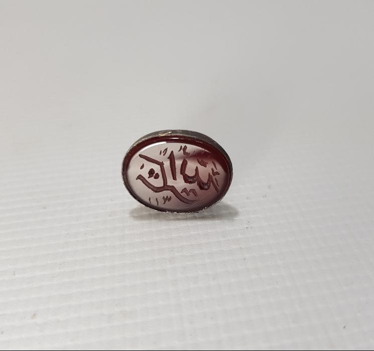 OSMANLICA YAZILI AKİK TAŞLI GÜMÜŞ MÜHÜR