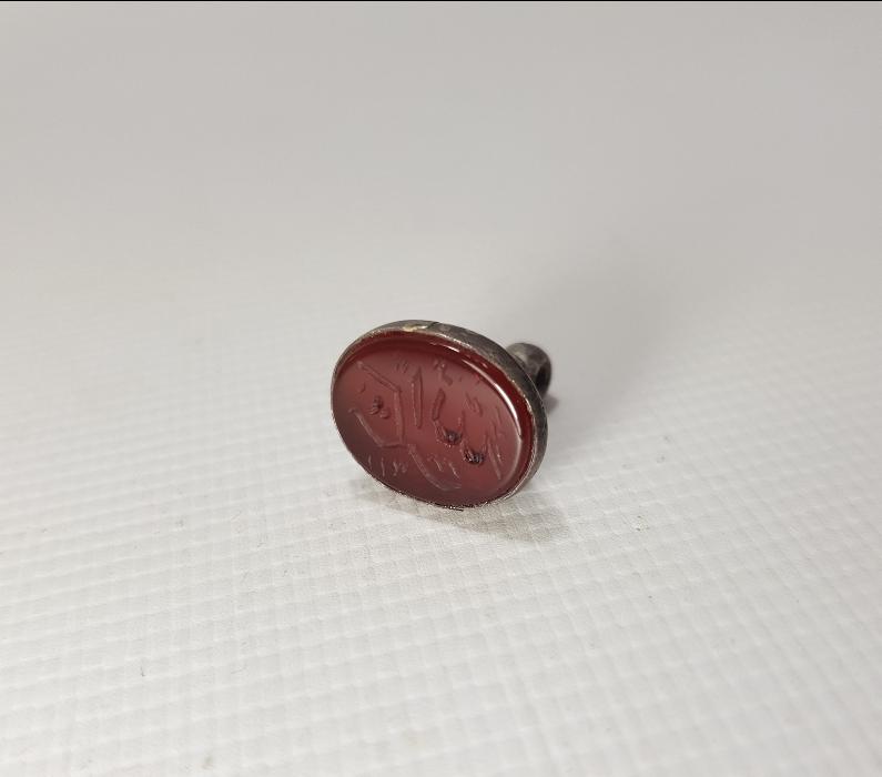 OSMANLICA YAZILI AKİK TAŞLI GÜMÜŞ MÜHÜR