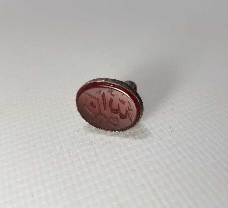 OSMANLICA YAZILI AKİK TAŞLI GÜMÜŞ MÜHÜR