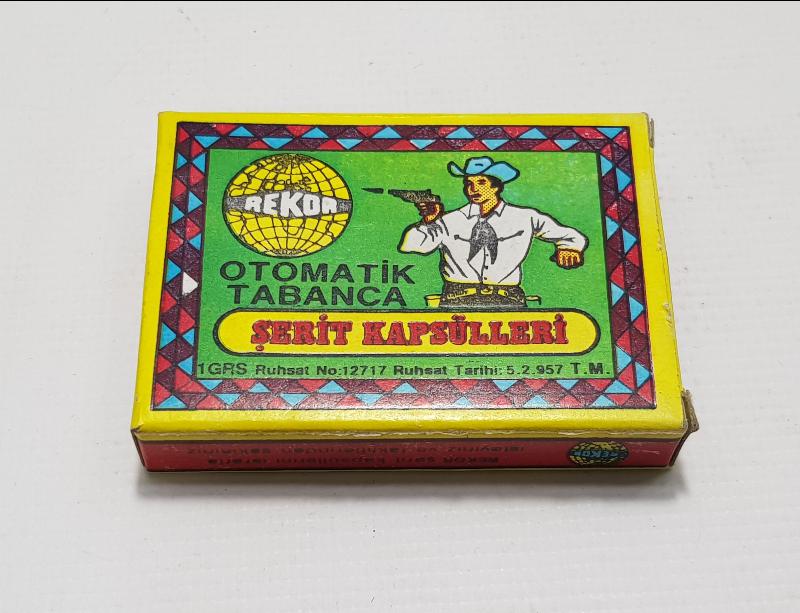 OYUNCAK TARİHİ: REKOR OTOMATİK TABANCA ŞERİT KAPSÜLLERİ KUTUSU