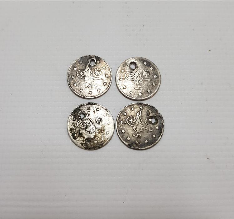 SULTAN II. ABDÜLHAMİD DÖNEMİ 4 ADET GÜMÜŞ 2 KURUŞ