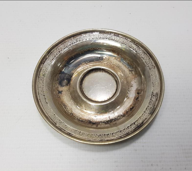 ANTİKA GÜMÜŞ KAHVE FİNCAN ZARFI TABAĞI