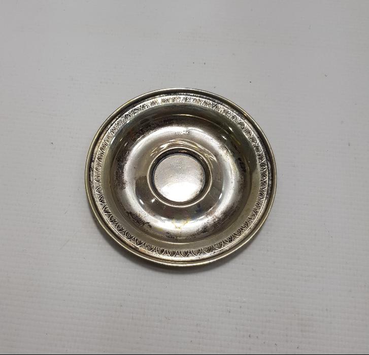 ANTİKA GÜMÜŞ KAHVE FİNCANI ZARF TABAĞI