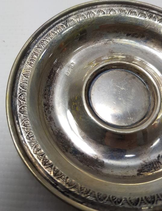 ANTİKA GÜMÜŞ KAHVE FİNCANI ZARF TABAĞI