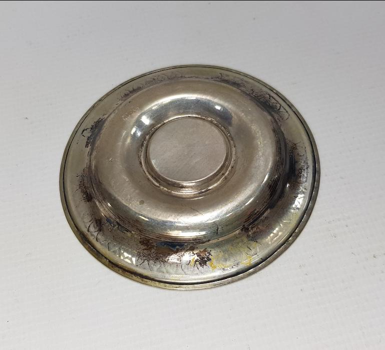 ANTİKA GÜMÜŞ KAHVE FİNCANI ZARF TABAĞI