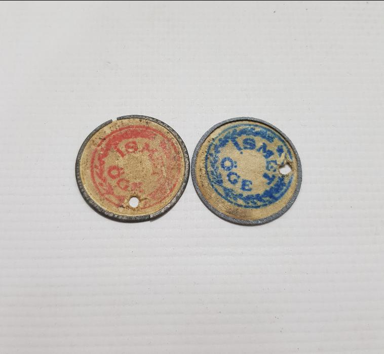 BİR ÇİFT NADİR JETON - İSMET ÖĞE 