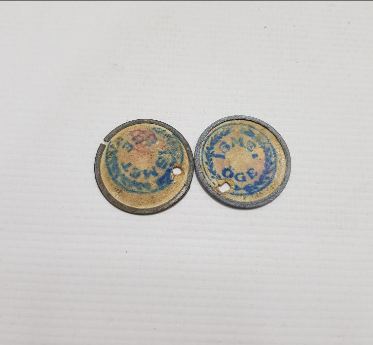 BİR ÇİFT NADİR JETON - İSMET ÖĞE 