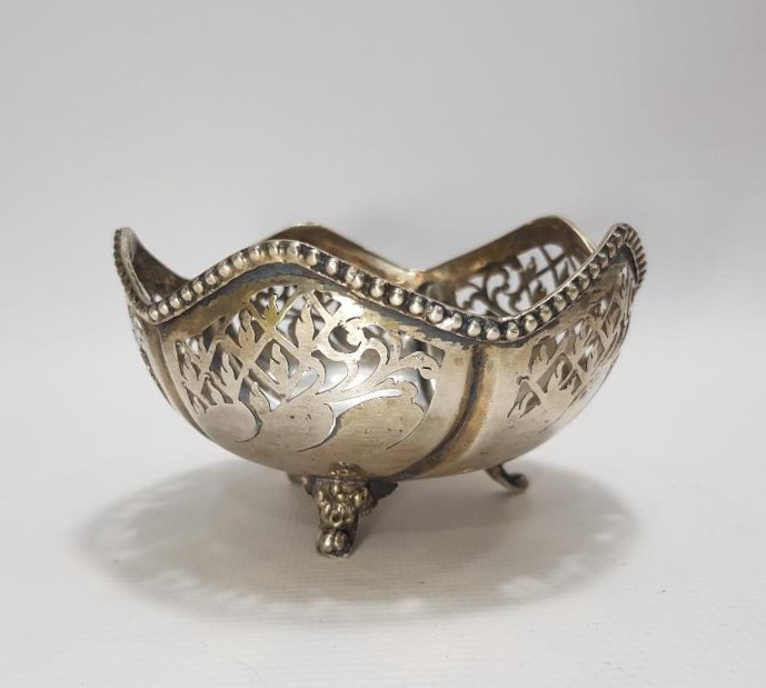 KIL TESTERE İŞÇİLİKLİ ANTİKA GÜMÜŞ ŞEKERLİK