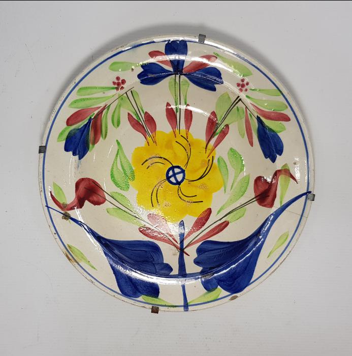 OSMANLI PAZARI ÇİÇEKLİ PORSELEN TABAK 