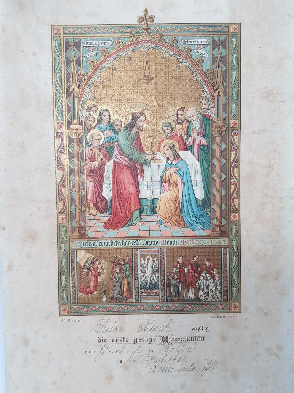 1901 TARİHLİ HAZRETİ İSA VE HAVARİLERİ TEMALI DUVAR PANOSU