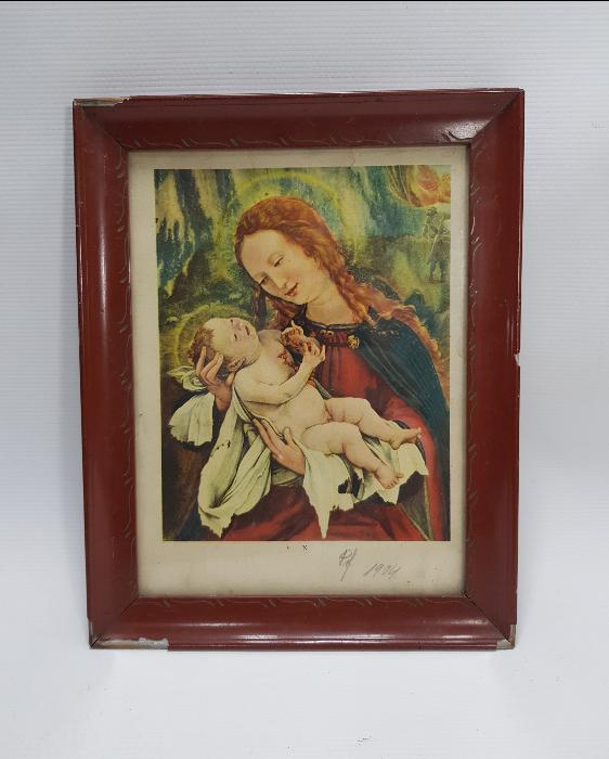 1904 TARİHLİ HAZRETİ MERYEM VE HAZRETİ İSA TEMALI DUVAR PANOSU