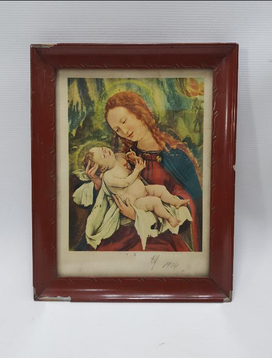 1904 TARİHLİ HAZRETİ MERYEM VE HAZRETİ İSA TEMALI DUVAR PANOSU