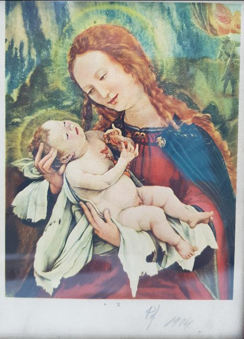 1904 TARİHLİ HAZRETİ MERYEM VE HAZRETİ İSA TEMALI DUVAR PANOSU