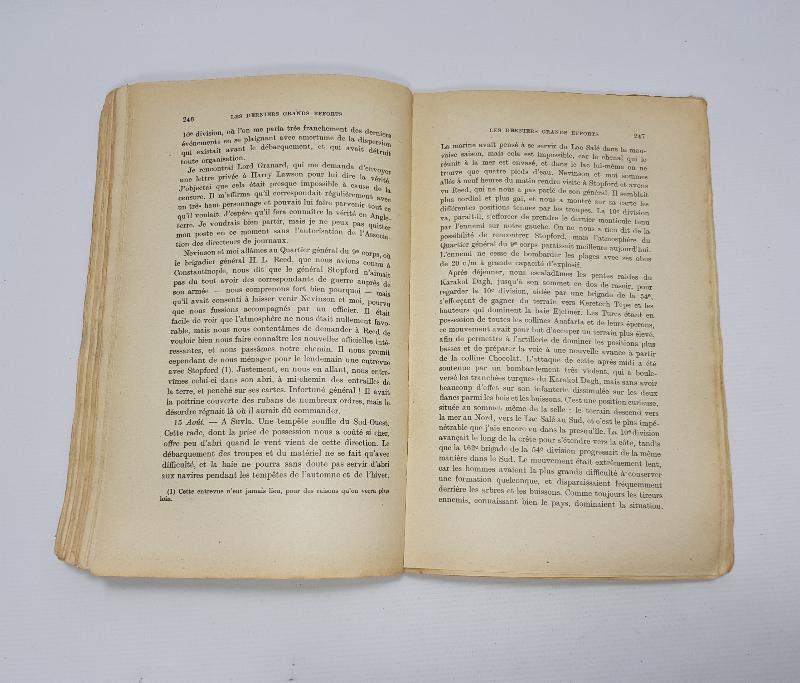 1929 TARİHLİ FRANSIZCA ÇANAKKALE SAVAŞI KİTABI