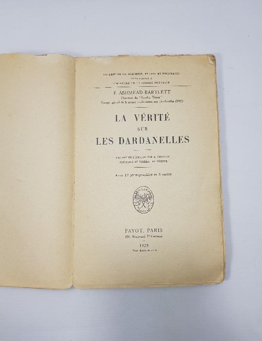 1929 TARİHLİ FRANSIZCA ÇANAKKALE SAVAŞI KİTABI