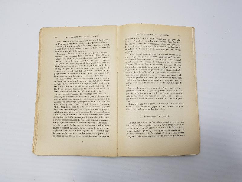 1929 TARİHLİ FRANSIZCA ÇANAKKALE SAVAŞI KİTABI