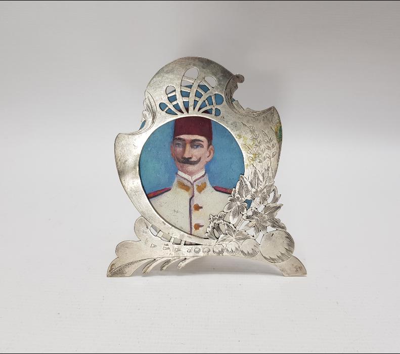 OSMANLI DÖNEMİ KIL TESTERE İŞÇİLİKLİ GÜMÜŞ RESİMLİK 