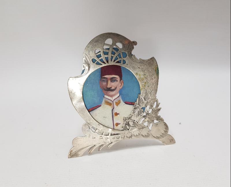 OSMANLI DÖNEMİ KIL TESTERE İŞÇİLİKLİ GÜMÜŞ RESİMLİK 