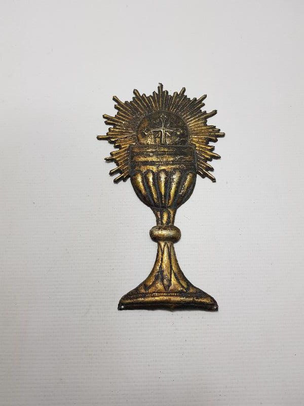 OSMANLI DÖNEMİ RUM İŞİ GÜMÜŞ KUTSAL SUNAK VAZOSU RÖLYEFİ