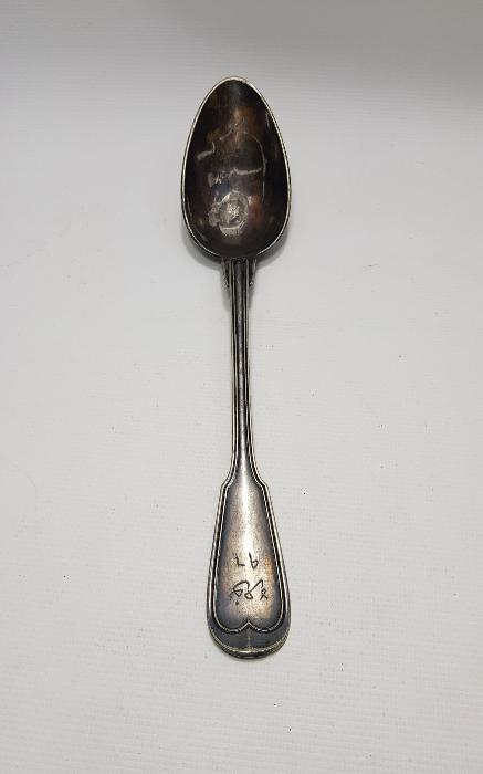 OSMANLICA YAZILI SARAY İŞİ GÜMÜŞ SERVİS KAŞIĞI