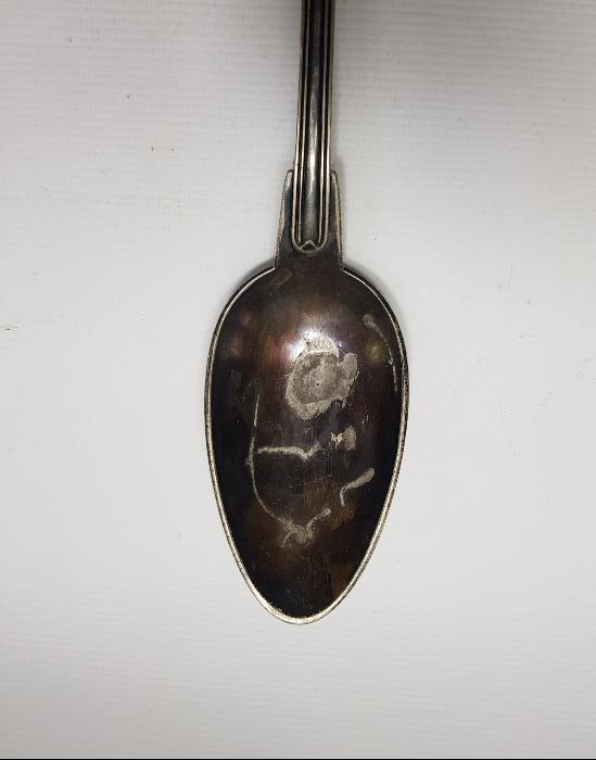 OSMANLICA YAZILI SARAY İŞİ GÜMÜŞ SERVİS KAŞIĞI