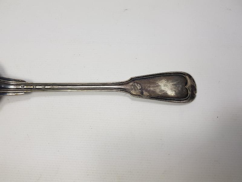 OSMANLICA YAZILI SARAY İŞİ GÜMÜŞ SERVİS KAŞIĞI