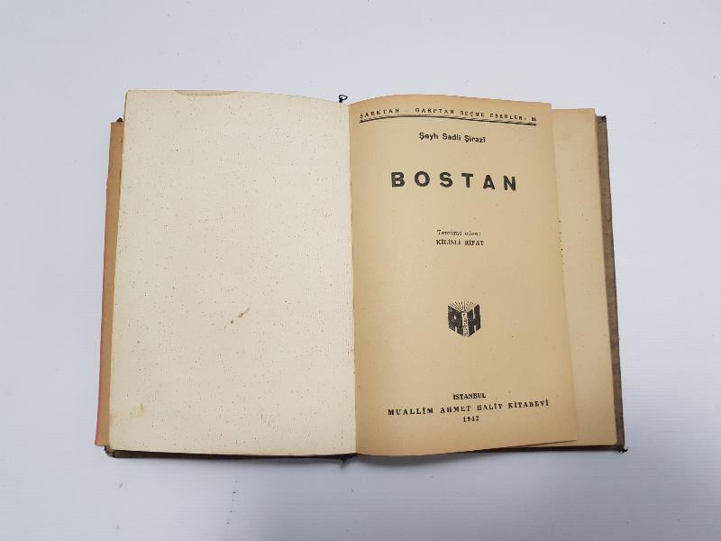 1941 KİLİSLİ RIFAT: ŞEYH SAİDİ ŞİRAZİ - GÜLİSTAN VE BOSTAN