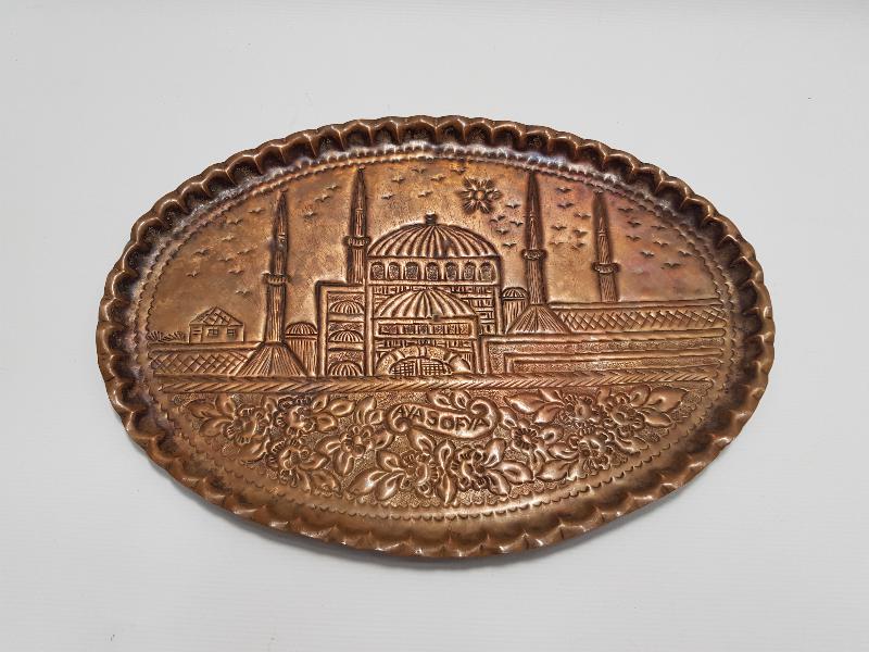 AYASOFYA CAMİİ TEMALI BAKIR DUVAR TABAĞI