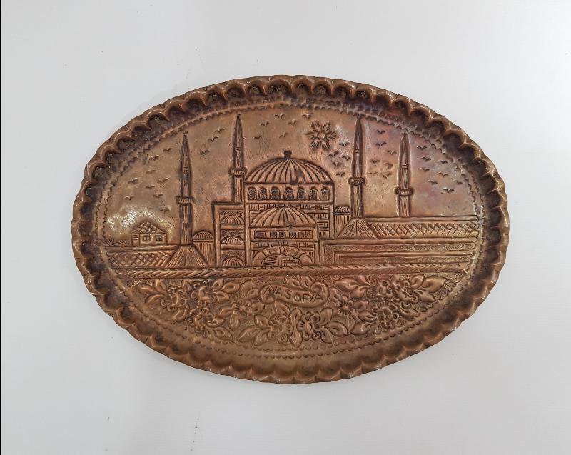 AYASOFYA CAMİİ TEMALI BAKIR DUVAR TABAĞI