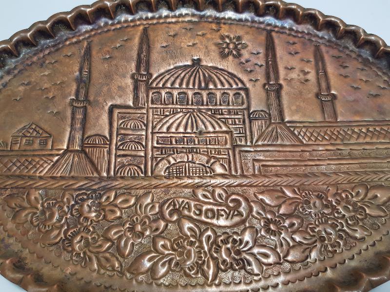 AYASOFYA CAMİİ TEMALI BAKIR DUVAR TABAĞI