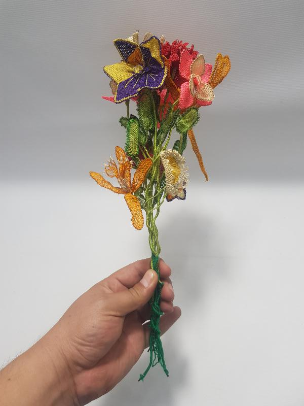 BERGAMA KOZAK YÖRESİ İĞNE OYASI GELİN ÇİÇEĞİ