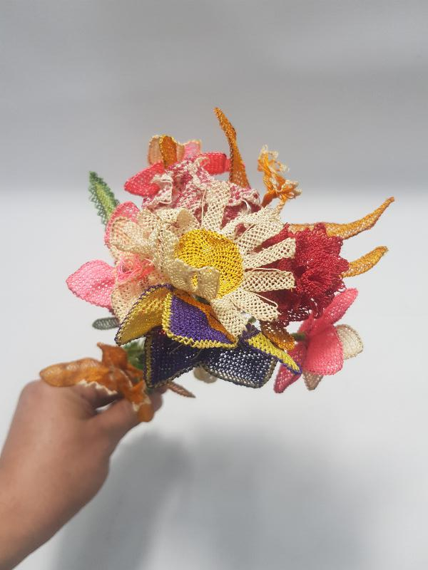 BERGAMA KOZAK YÖRESİ İĞNE OYASI GELİN ÇİÇEĞİ