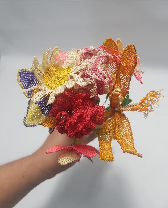 BERGAMA KOZAK YÖRESİ İĞNE OYASI GELİN ÇİÇEĞİ