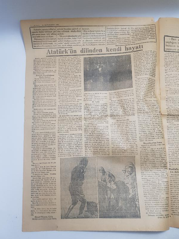 GAZİ MUSTAFA KEMAL ATATÜRK'ÜN VEFATI 11 KASIM 1938 KURUN GAZETESİ