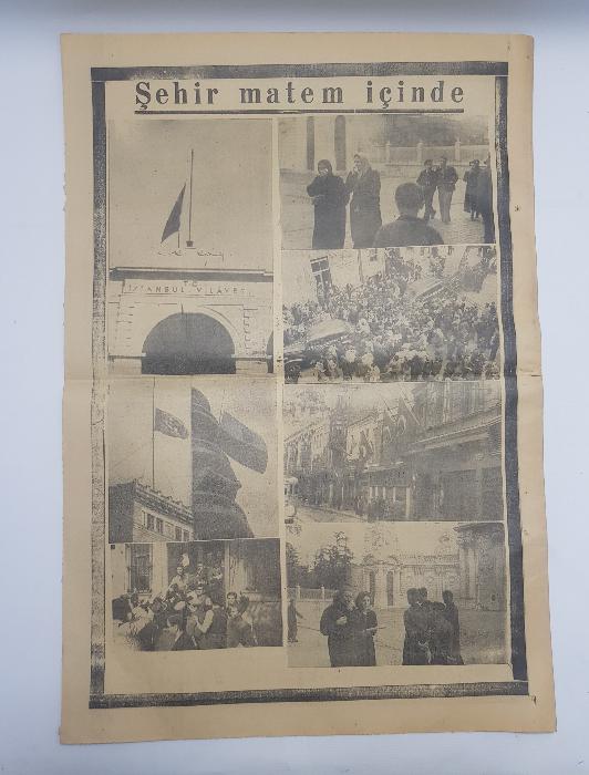 GAZİ MUSTAFA KEMAL ATATÜRK'ÜN VEFATI 11 KASIM 1938 KURUN GAZETESİ
