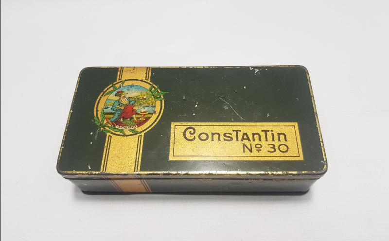 OSMANLI DÖNEMİ CONSTANTIN TENEKE SİGARA KUTUSU
