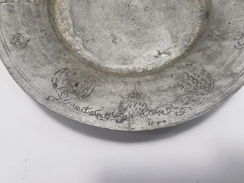 OSMANLICA YAZILI BAKIR TABAK 